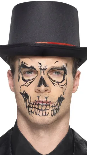 Skeleton Face Temporary Tattoo Transfers Kit