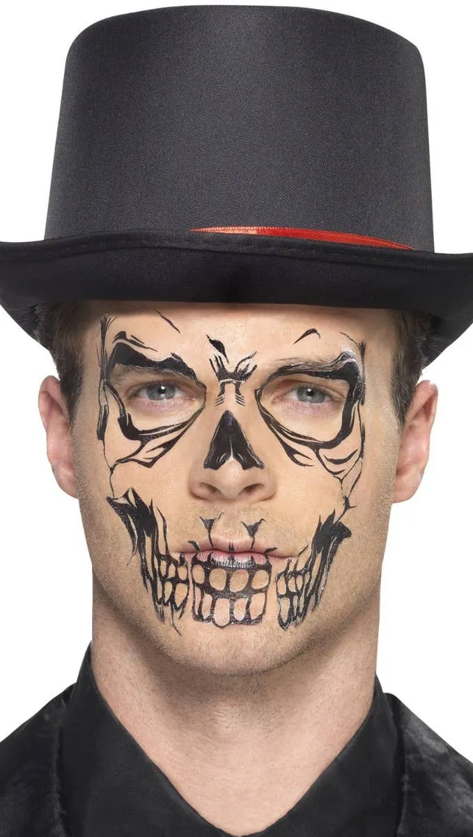 Skeleton Face Temporary Tattoo Transfers Kit