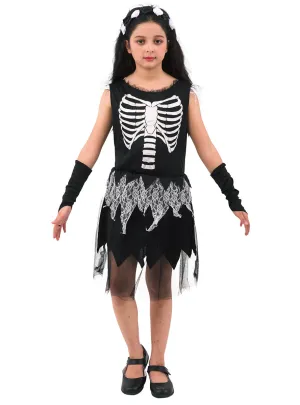 Skeleton Girls Halloween Costume With Tutu