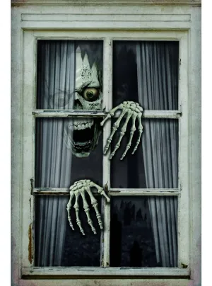 Skeleton in the Window Hanging Halloween Decoration