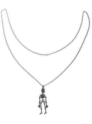 Skeleton Pendant Necklace Halloween Costume Jewellery