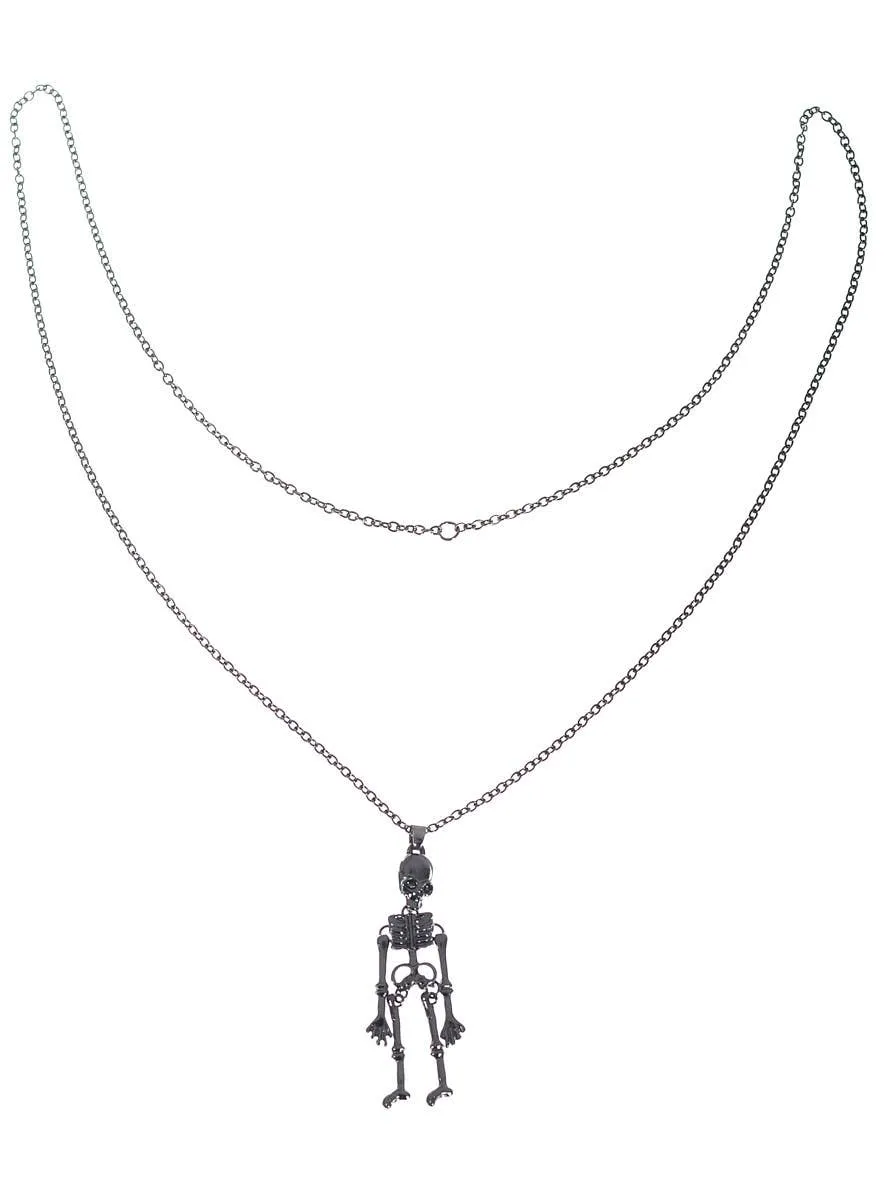 Skeleton Pendant Necklace Halloween Costume Jewellery