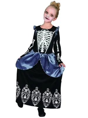 Skeleton Princess Girls Blue and Black Halloween Costume