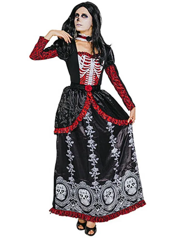 Skeleton Princess Womens Day of the Dead Costume