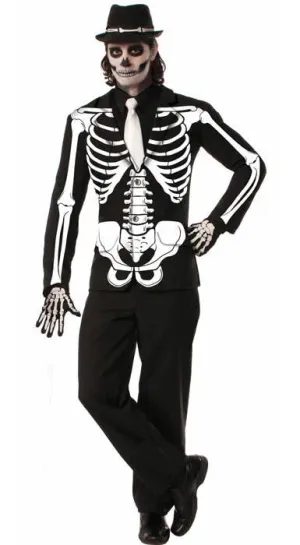 Skeleton Print Mens Halloween Costume Jacket