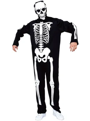 Skeleton Print Mens Onesie Halloween Costume
