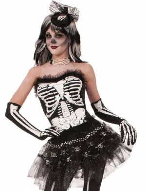 Skeleton Print Womens Halloween Costume Corset
