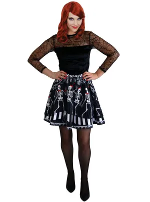 Skeleton Print Womens Halloween Costume Dress