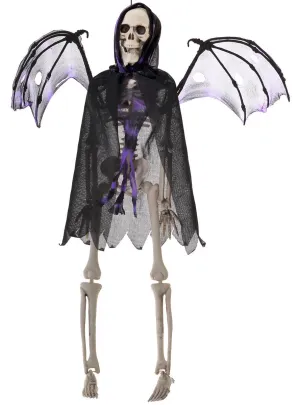 Skeleton Reaper with Purple Wings Hanging Halloween Decoration