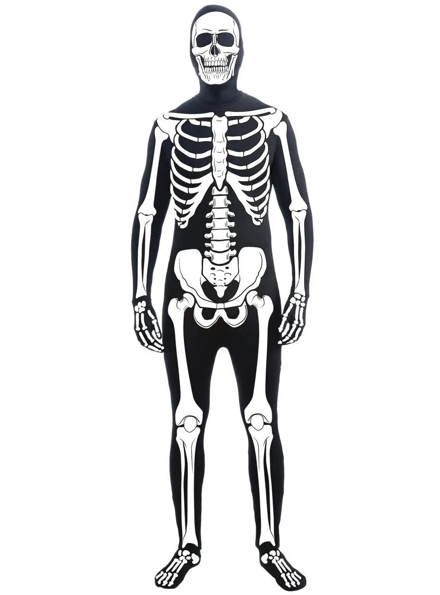 Skeleton Second Skin Adults Halloween Costume