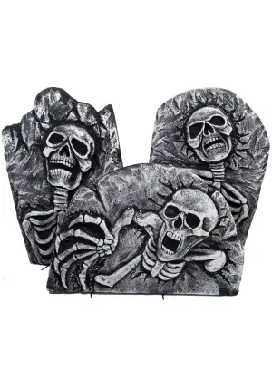 Skeleton Tombstone 3 Piece Halloween Decoration Set