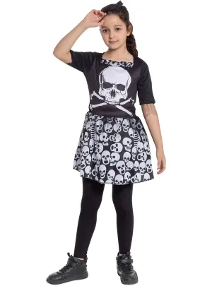 Skully Black and White Girls Halloween Costume