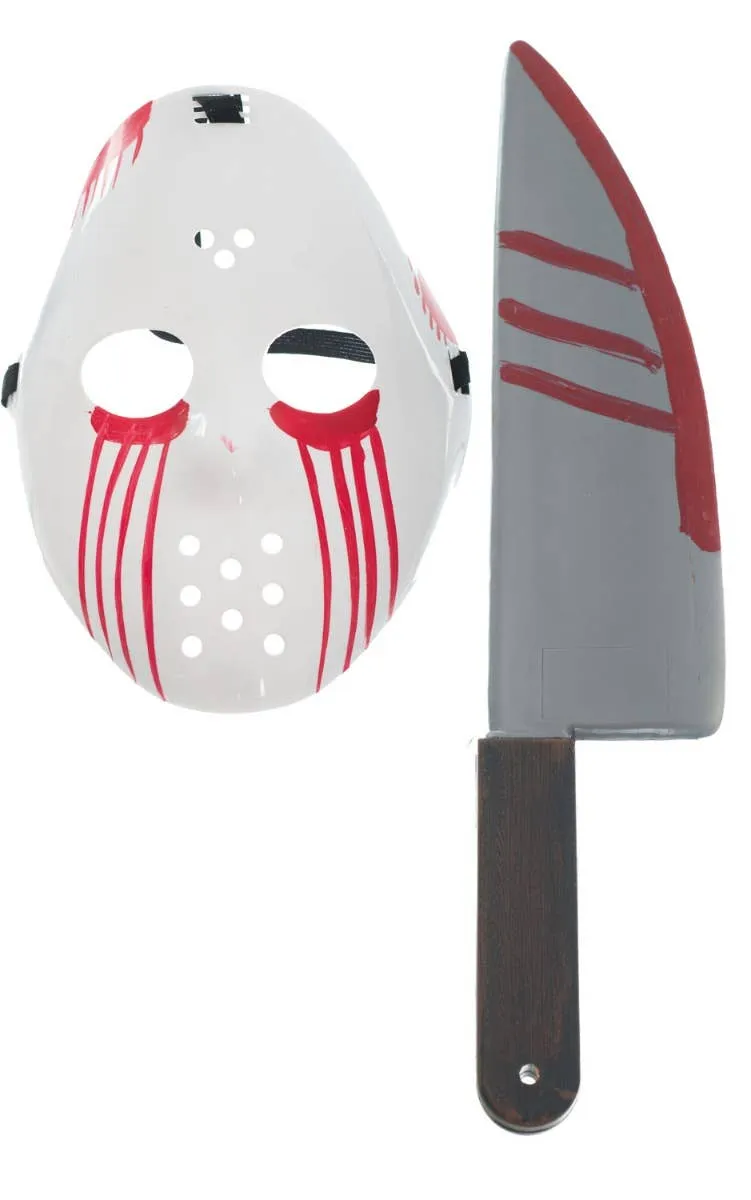 Slasher Hockey Mask and Knife Accessory Set