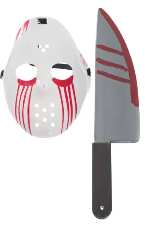 Slasher Hockey Mask and Knife Accessory Set