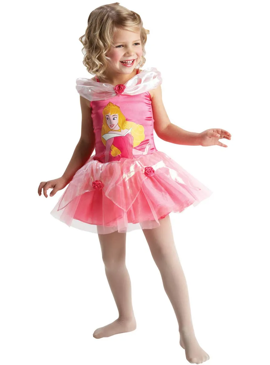 Sleeping Beauty Girls Disney Princess Aurora Ballerina Costume