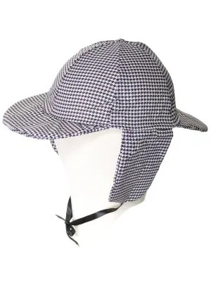 Sleuth Black and White Houndstooth Detective Costume Hat