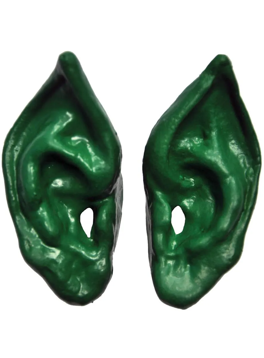 Slip On Green Latex Costume Ears