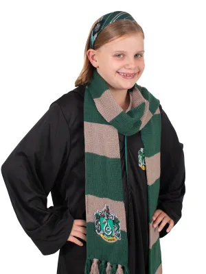Slytherin Deluxe Girls Harry Potter Scarf And Headband Set
