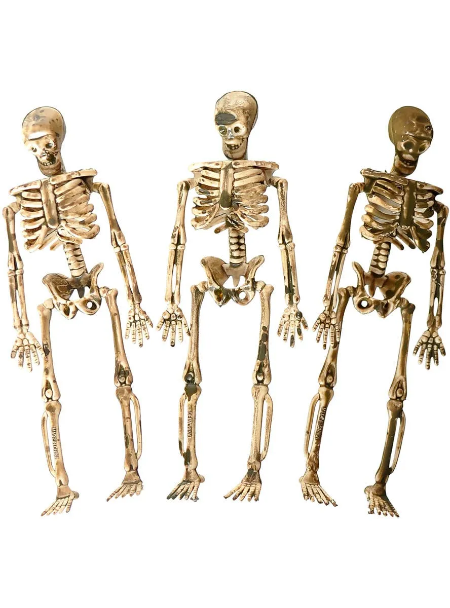 Small 15cm Mutated Skeletons 3 Pack Halloween Decorations