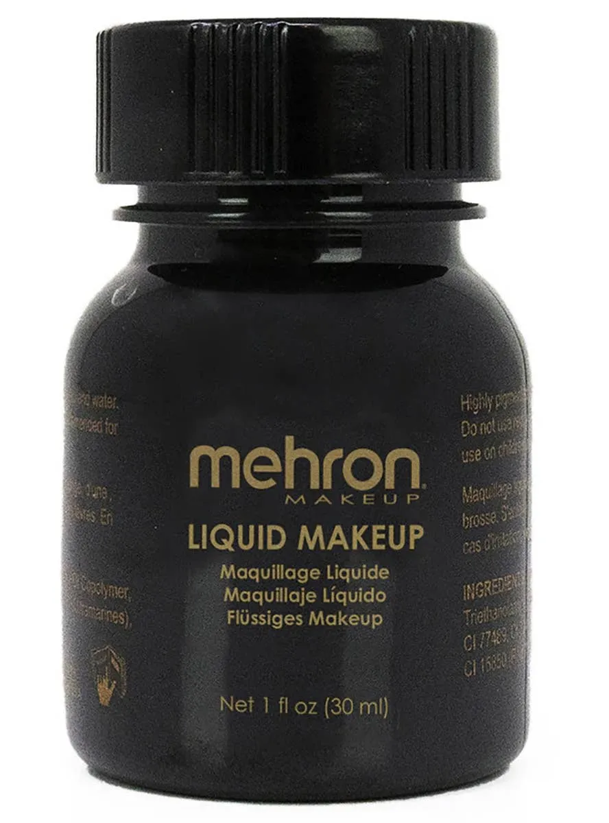 Small 30ml Mehron Black Liquid Makeup