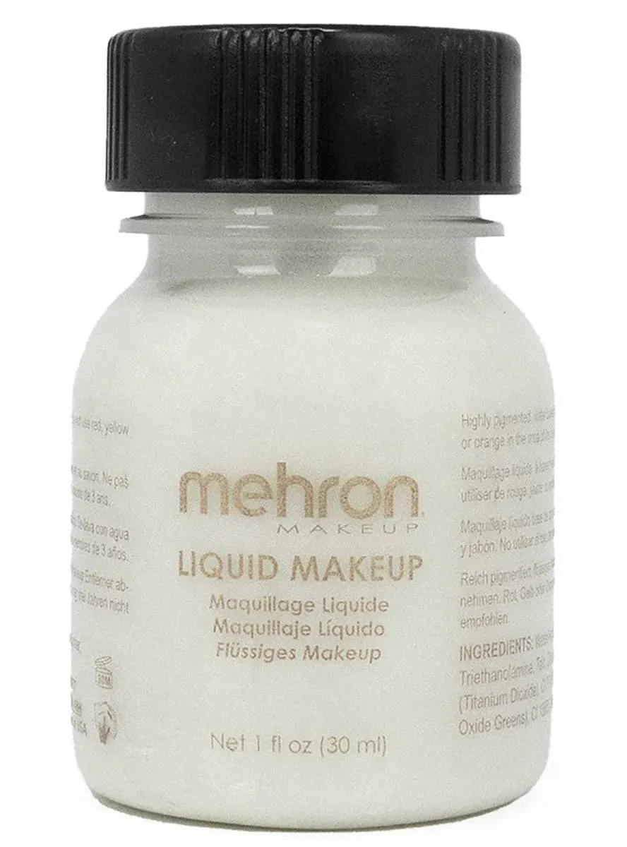 Small 30ml Mehron White Liquid Makeup
