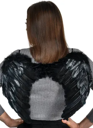 Small Black Feather Dark Angel Costume Wings