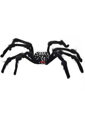 Small Black Spider with Silver Sequins Halloween Decoration