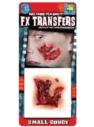 Small Gouge 3D Latex Free Realistic Halloween Wound
