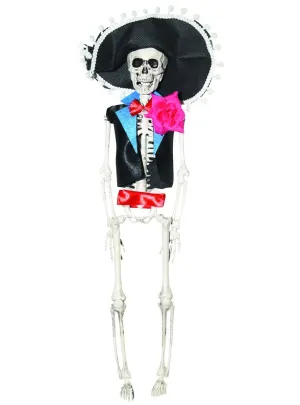 Small Hanging Day of the Dead Seor Skeleton Decoration