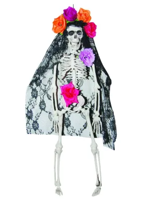 Small Hanging Day of the Dead Seorita Skeleton Decoration