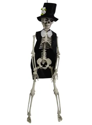 Small Hanging Skeleton Groom Halloween Decoration