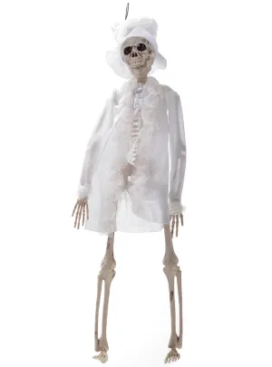 Small Hanging White Skeleton Groom Halloween Decoration