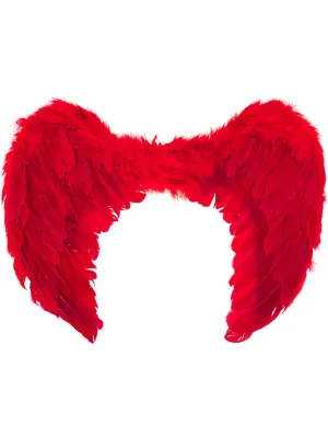 Small Red Feather Angel Costume Wings
