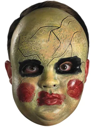 Smeary Porcelain Doll Halloween Costume Mask