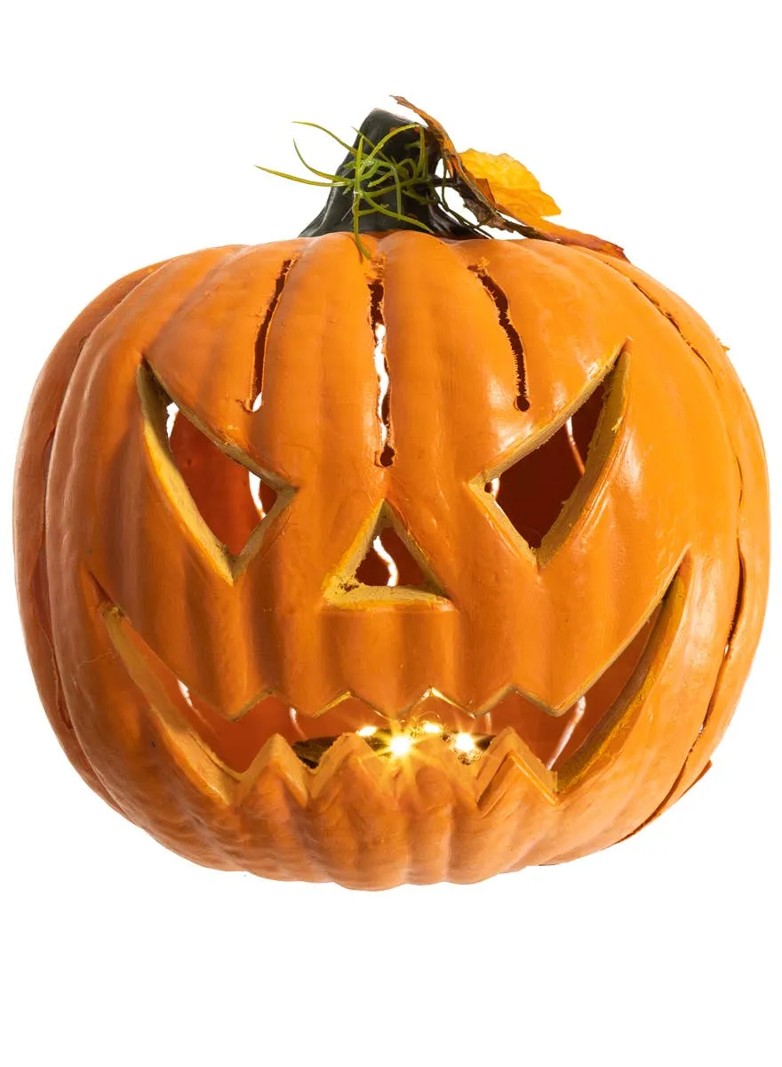 Smiling Light Up Jack O Lantern Halloween Decoration