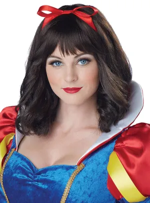 Snow White Womens Brown Fairytale Wig