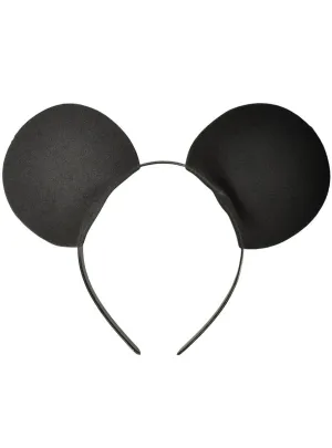 Soft Black Foam Mouse Ears Costume Headband