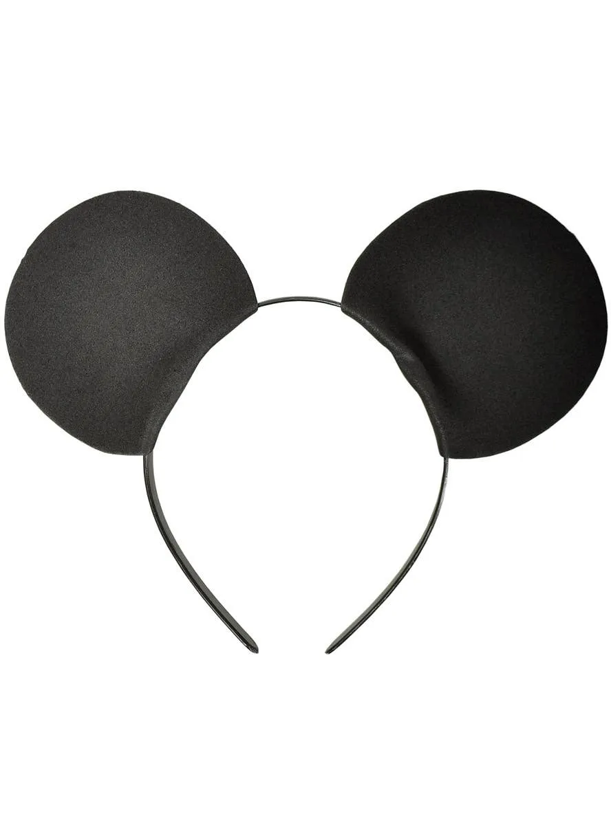 Soft Black Foam Mouse Ears Costume Headband