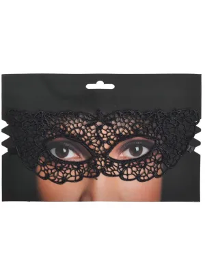 Soft Black Lace Womens Masquerade Mask