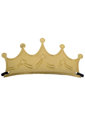 Soft Metallic Gold Crown on Headband Costume Accessory