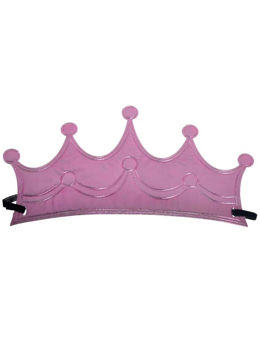 Soft Metallic Pink Crown on Headband Costume Accessory