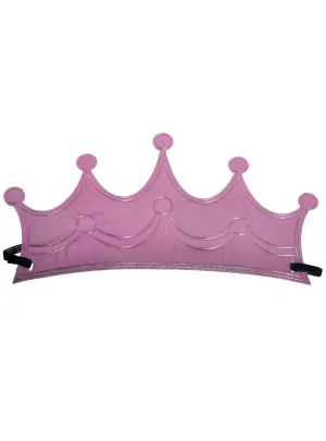 Soft Metallic Pink Crown on Headband Costume Accessory