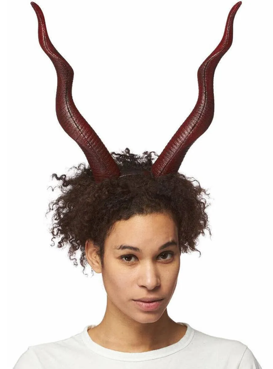 Soft Red Foam 32cm Devil Horns Costume Headband