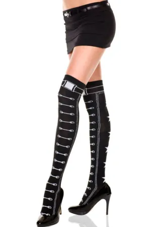 Soldier Boot Thigh High Stockings