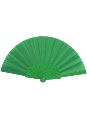 Solid Green Hand Held Costume Fan