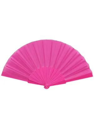 Solid Pink Hand Held Costume Fan