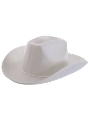 Solid White Feltex Adults Cowboy Costume Hat
