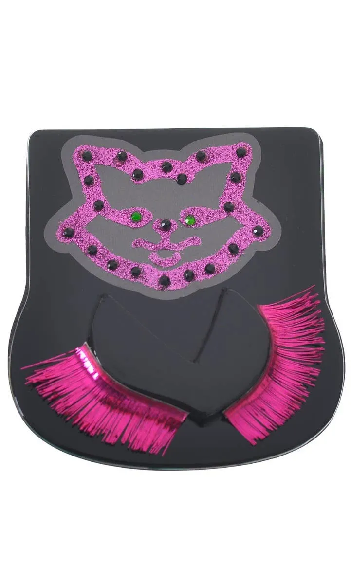 Sophisticat Stick On Gems and Pink Lashes Set