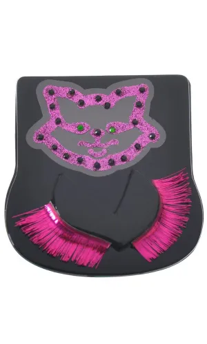 Sophisticat Stick On Gems and Pink Lashes Set