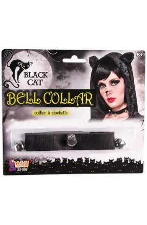 SophistoCat Novelty Black Cat Collar with Bells